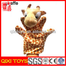 Peluche de felpa de felpa jirafa felpa jirafa marioneta de mano para niños en venta